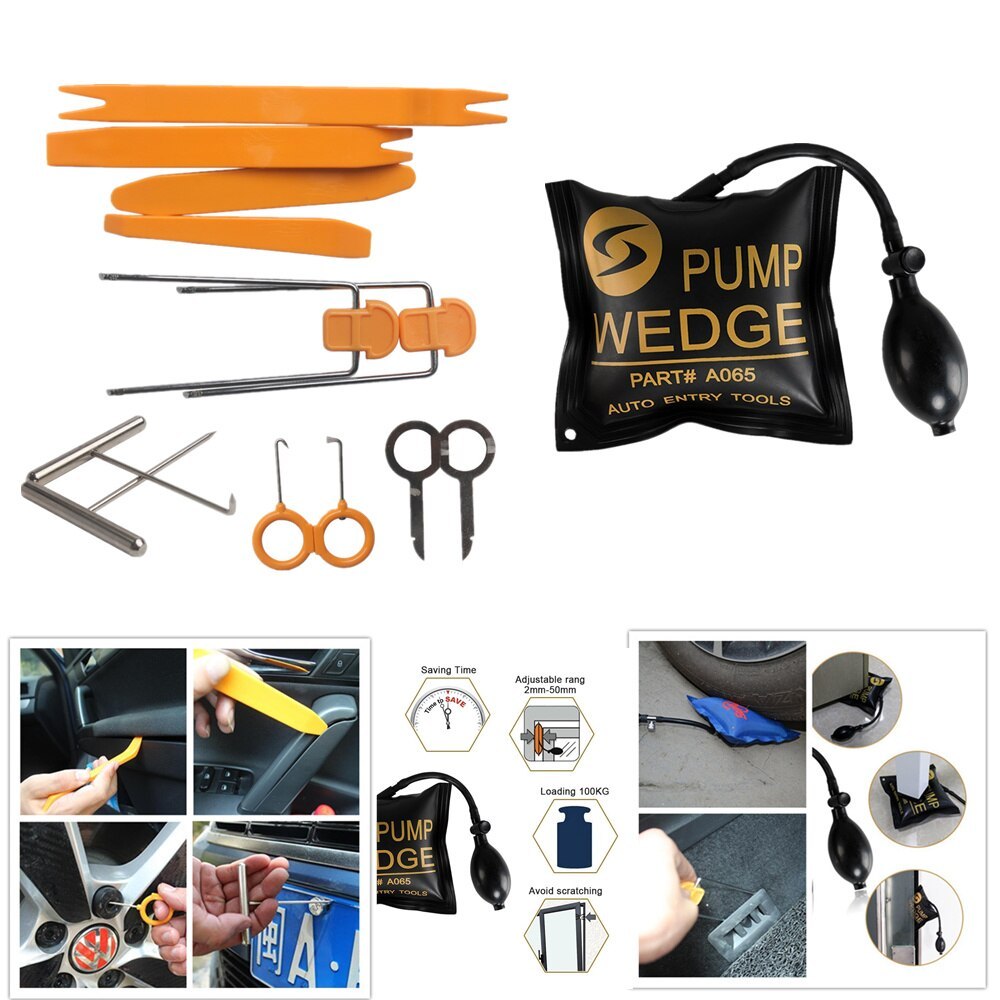 Pump Wedge Locksmith Tools Air Wedge Set Open Car Door Lock Opening Tools Car Radio Panel Removal Tools