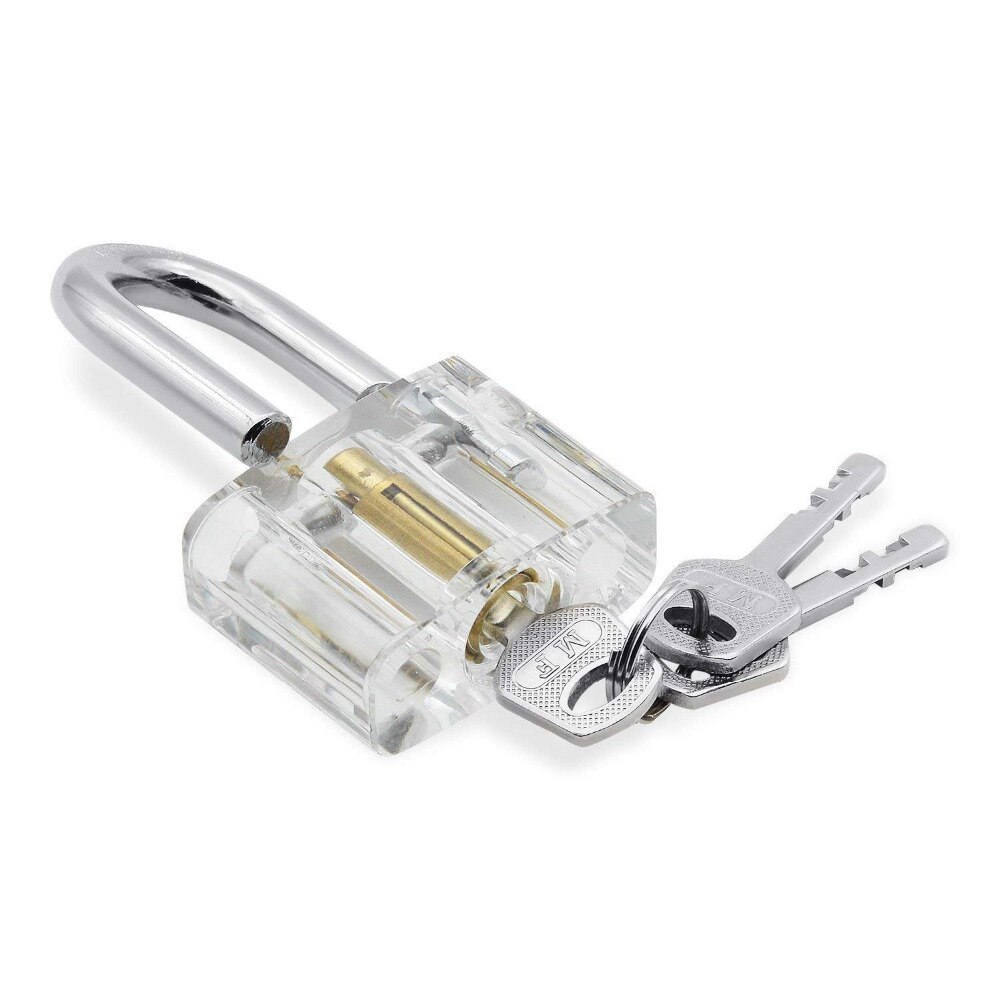 Professional Practice Padlocks Metal Cutaway Lock +Transparent Padlock + Disc Detainer Lock for Locksmith Skill training