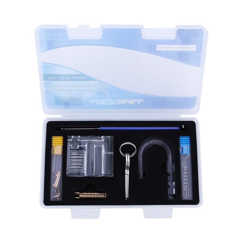 DIY Locksmith Training Lock Transparent Visible Pick Cutaway Practice Padlock Lock Locksmith Tool With Broken Key Locksmith Supplies
