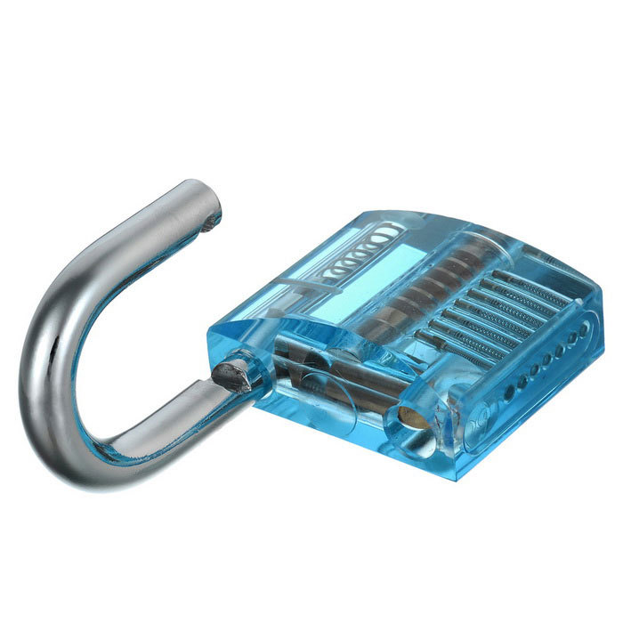 Transparent padlock Cutaway Inside View Pick Lock Set Padlock Locksmith Tools For Practice Train Skills Professional Lock Picks