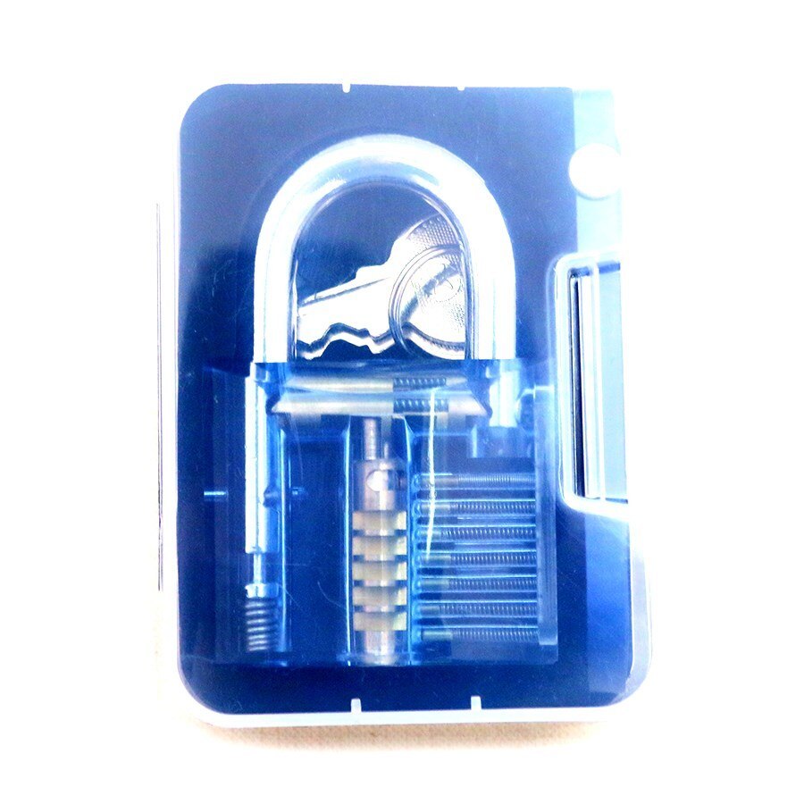 Transparent padlock Cutaway Inside View Pick Lock Set Padlock Locksmith Tools For Practice Train Skills Professional Lock Picks