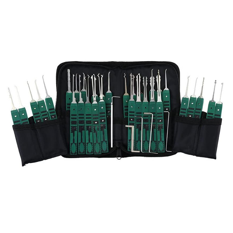 KLOM 32 Piece Lock Pick Set Lock Picking Tools Locksmith Tools with case