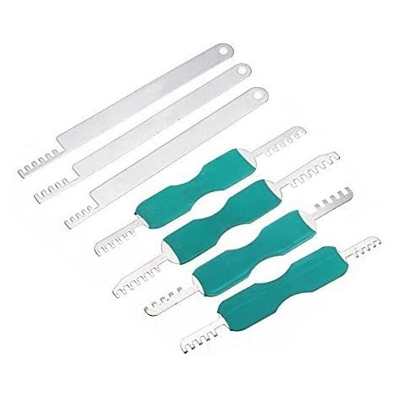 7pcs Comb Pick Tool Stainless Steel Padlock Lock Picks Locksmith Tools for House