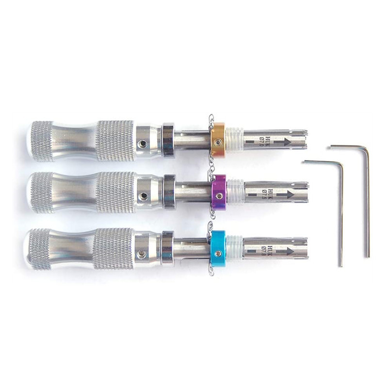 Tubular Pick Tool 3 in 1 Longer 7Pins 7.00MM 7.5MM 7.8MM Adjustable Tubular Lock Pick Set