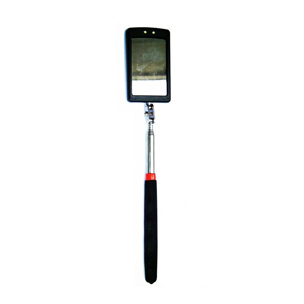 Auto LED Lighted Flexible Square Inspection Mirror 360 Swivel for Extra Viewing Car Chassis Angle View Automotive hand tool