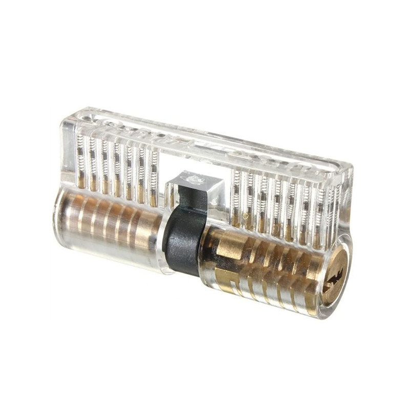 AB lock with 2 Keys Transparent Cutaway Practice Inside ViewDual 7 Pins Lock for Locksmith Teaching Skill Training