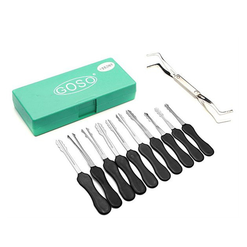 10Pcs GOSO Double Side Lock Pick Tools Lock Opener Auto Locksmith Tool