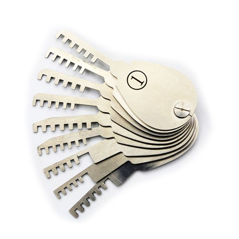 9pcs Foldable Comb Pick Set Lock Picking Tool Comb Shape Double Sided Padlock Key Opener Locksmith Tools
