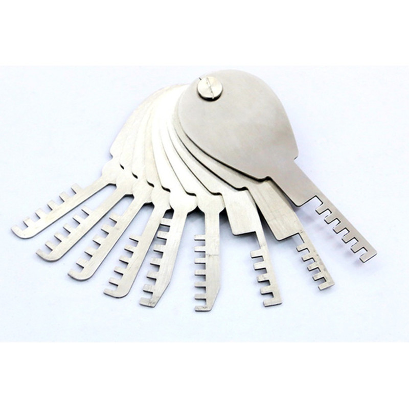 9pcs Foldable Comb Pick Set Lock Picking Tool Comb Shape Double Sided Padlock Key Opener Locksmith Tools