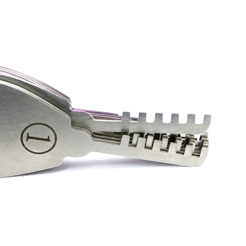 9pcs Foldable Comb Pick Set Lock Picking Tool Comb Shape Double Sided Padlock Key Opener Locksmith Tools