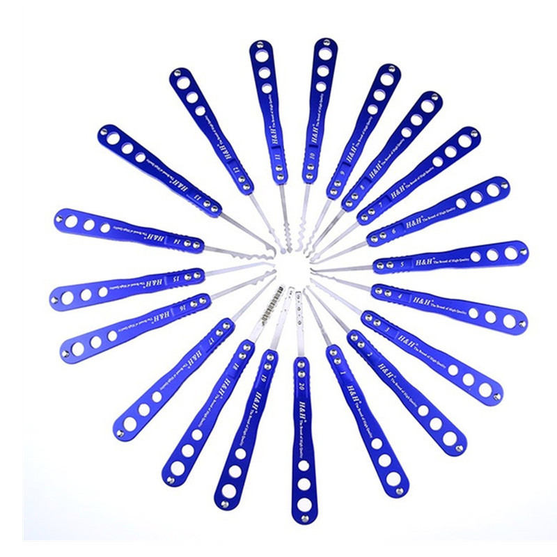 H&H 30 in 1 Lock Picks Tools Lock Pick Set Lock Opener Locksmith Lock Picking Tools Professional Locksmith Tools