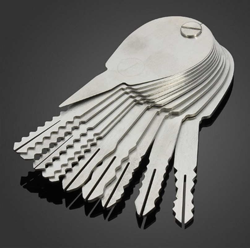 20pcs Foldable Double Sided Lock Pick Set Locksmith Tools Car Lock Opener