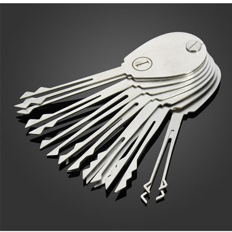 20pcs Foldable Double Sided Lock Pick Set Locksmith Tools Car Lock Opener