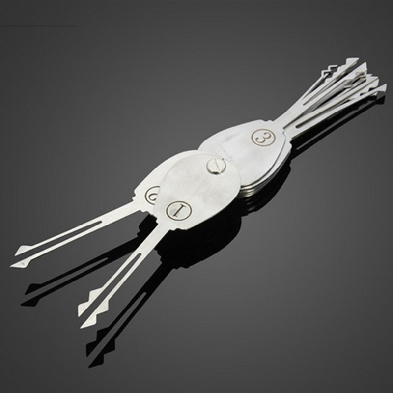 20pcs Foldable Double Sided Lock Pick Set Locksmith Tools Car Lock Opener
