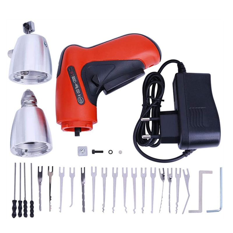 Cordless Electric Lock Pick Gun Electrical Lock Pick Gun Locksmith Tool Kit with lock picking blades set