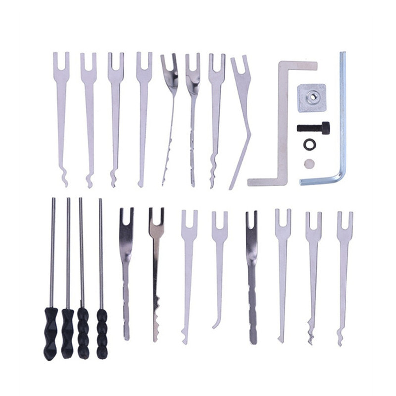 18Pcs Lock Picking blades Set with 2 Tension Tools For Cordless Electric Lock Pick Gun Locksmith Tools