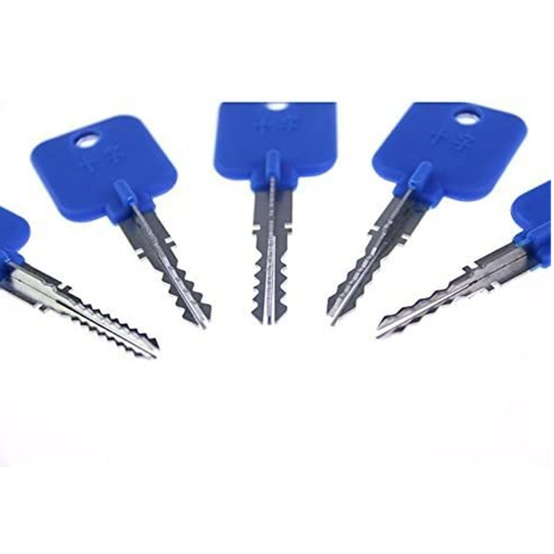 5pcs Locksmith Try-Out Keys Set for Cross Lock Repairing Tools Lock Pick Set
