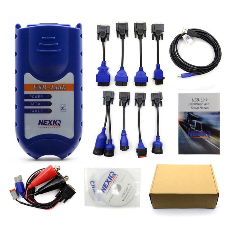 NEXIQ USB Link Diesel Truck Diagnose Interface Heavy Duty Truck Scanner with Software and All Installers