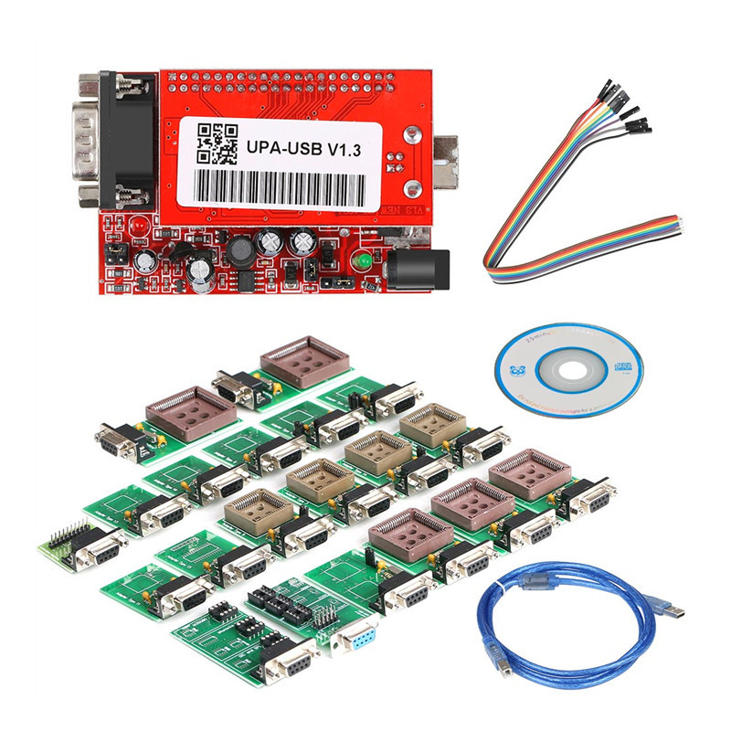 New UUSP UPA USB Programmer Adapter V13.10.11 ECU Chip Tuning Programmer Tool with Full Adapters