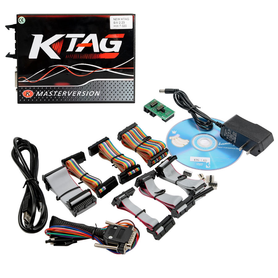 V7.020 KTAG Master Software V2.25 EU Online Version Red PCB Firmware KTAG programmer No Tokens Limitation