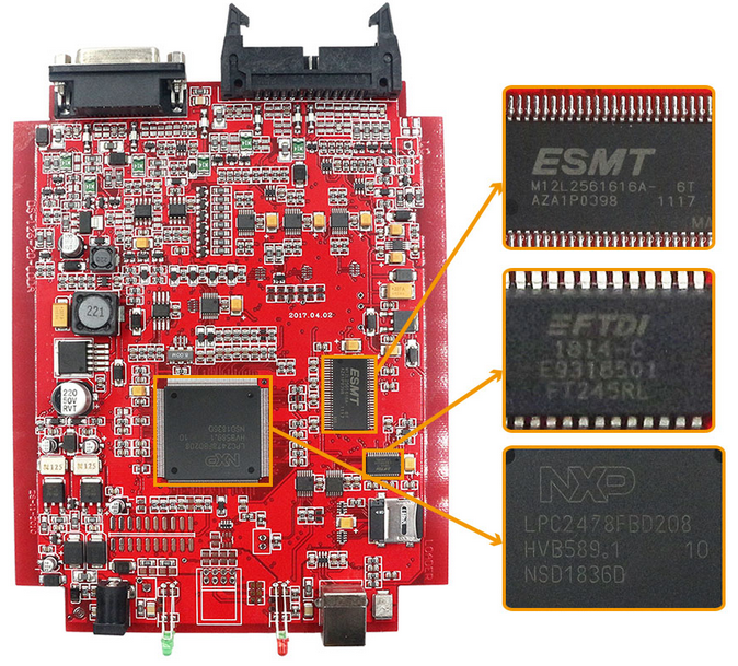 V7.020 KTAG Master Software V2.25 EU Online Version Red PCB Firmware KTAG programmer No Tokens Limitation