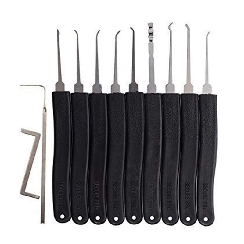 9PCS Stainless Steel Lock Picks Set Lock Picking tool Lock Pick Tools Set Lock Opener Locksmith Tools