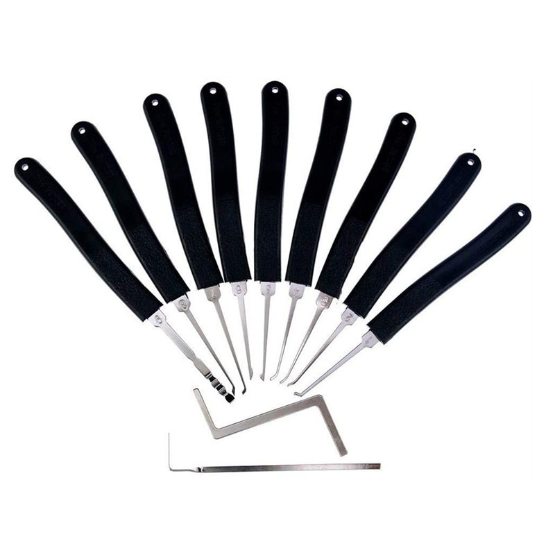 9PCS Stainless Steel Lock Picks Set Lock Picking tool Lock Pick Tools Set Lock Opener Locksmith Tools