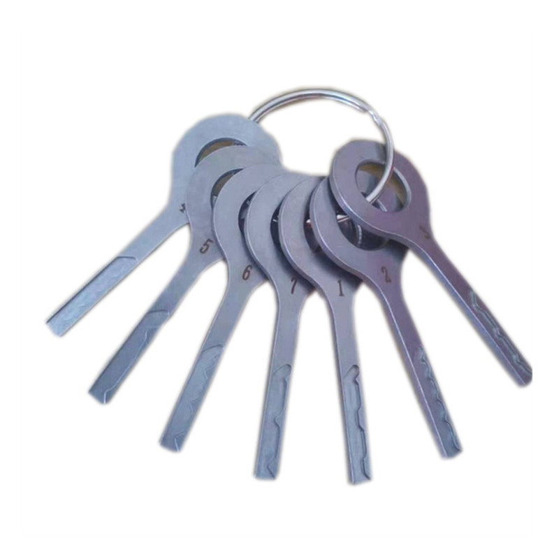 7pcs Multi-pick Lasertrack Car Keys HU66 Lock Pick Tools Set for VW Auto Locksmith Tools