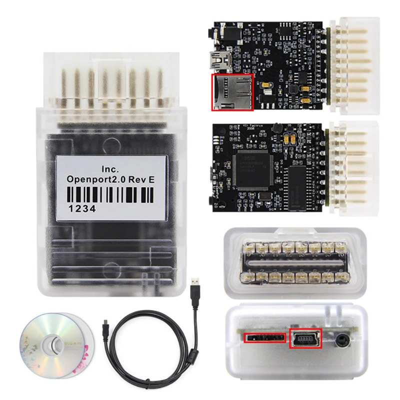Tactrix Openport 2.0 for Mini VCI V14 JLR SDD V158 J2534 ECU FLASH ECU Chip Tunning Tool for Toyota Jaguar and LandRover