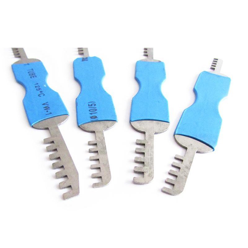 4 Pcs Comb Lock Picks Tool Lock Pick Set Padlock Comb Pick Set Locksmith Tools