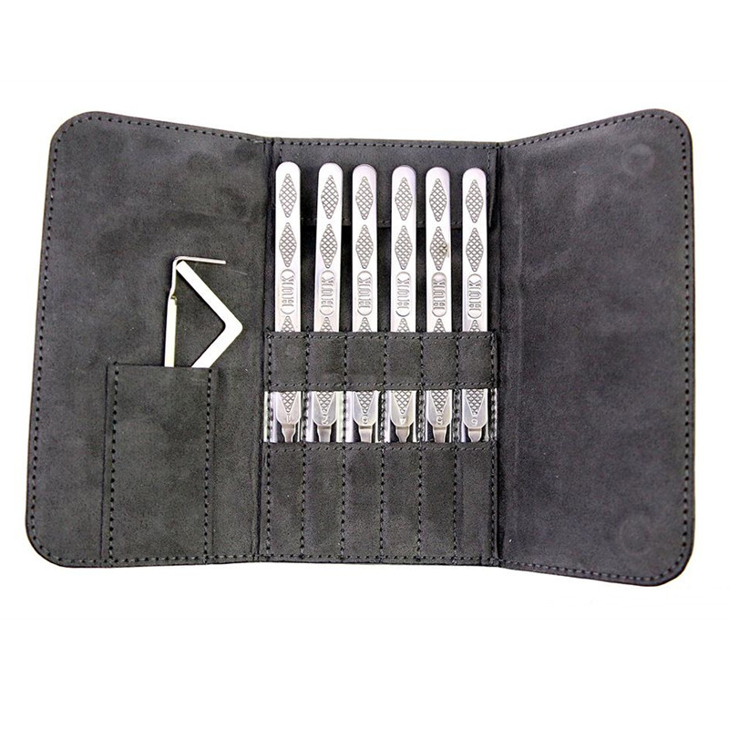 6pcs HUK Super Lock Picks Set Locksmith Tools Stainless Steel Lock Pick Tool Lockpick Lock Picking Set