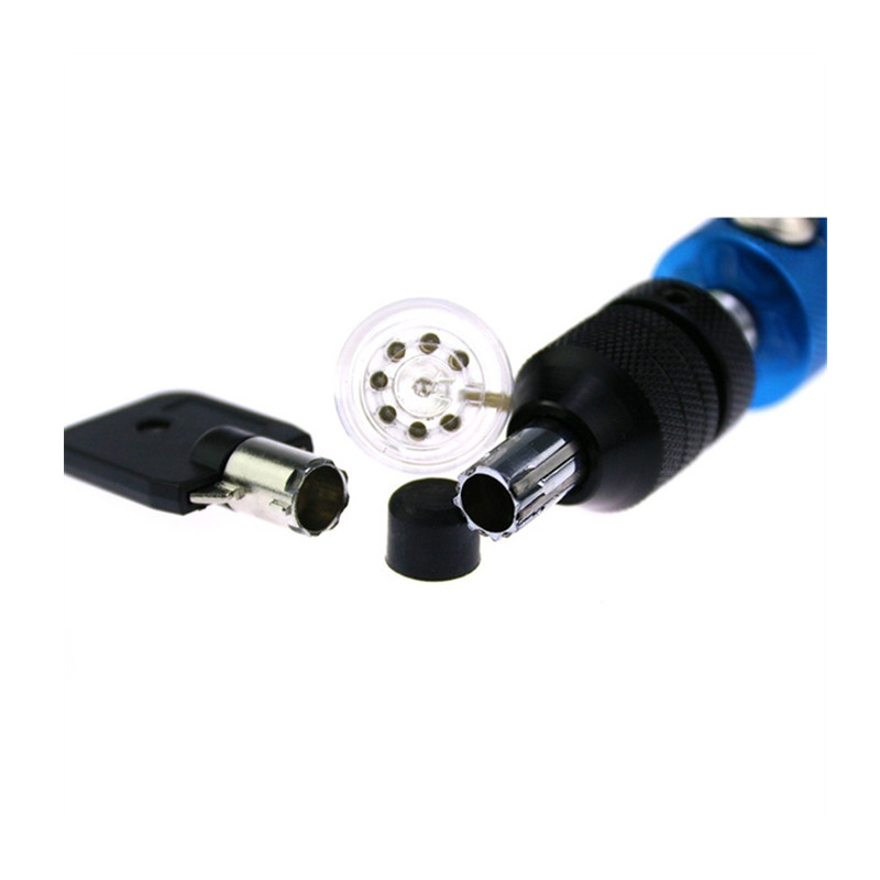 KLOM Tubular Pick Tool 7.5mm Adjustable Tubular Lock Pick Tools  + 7 pin Transparent Tubular Lock