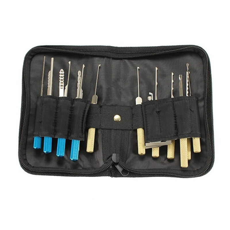 18pcs Dimple Lock Pick Set Lock Picking Tool Combination Door Lock Openner Locksmith Tools