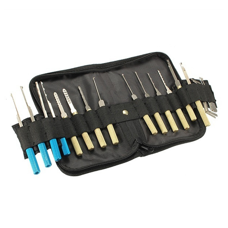 18pcs Dimple Lock Pick Set Lock Picking Tool Combination Door Lock Openner Locksmith Tools