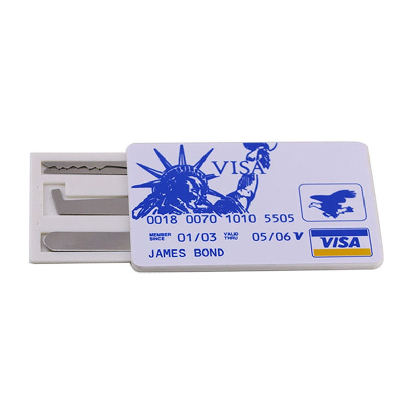 Mini Credit Card Lock Pick Set Lock Pick Kit Practice Lock Training Set Locksmith Tools