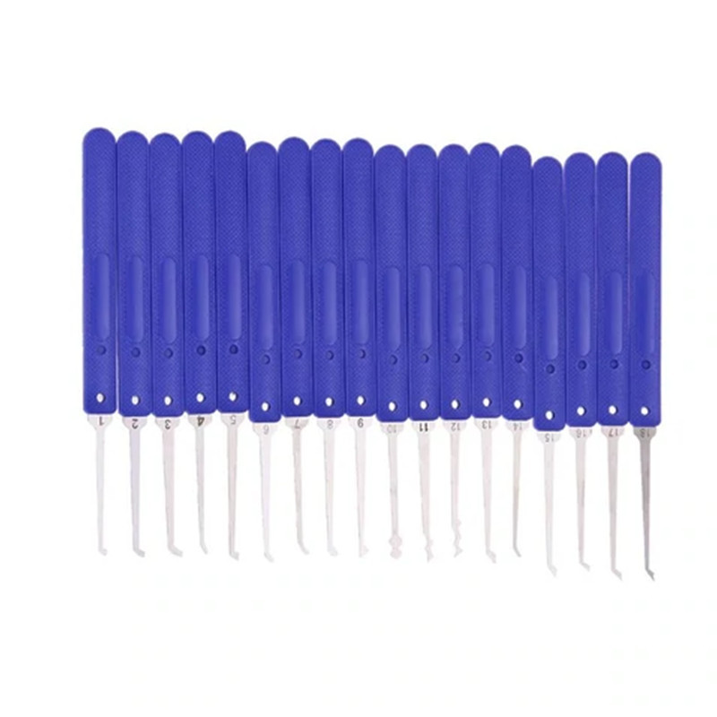 KLOM 18 Pieces Crochet Lock Pick Set Auto Locksmith Tool