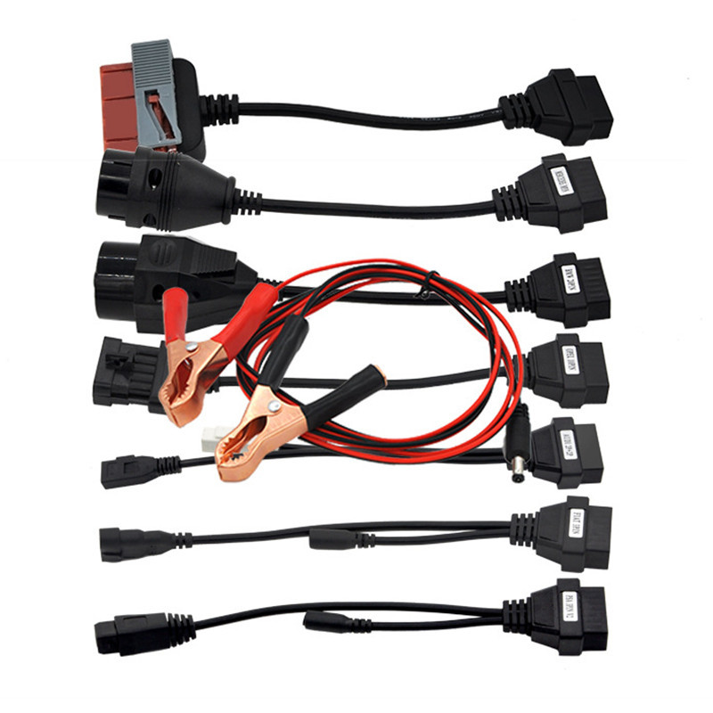 8pcs Full Set Car Cables Adapter OBD2 Converter for Autocom CDP TCS Pro Multidiag Pro+ Car Diagnostic Cables