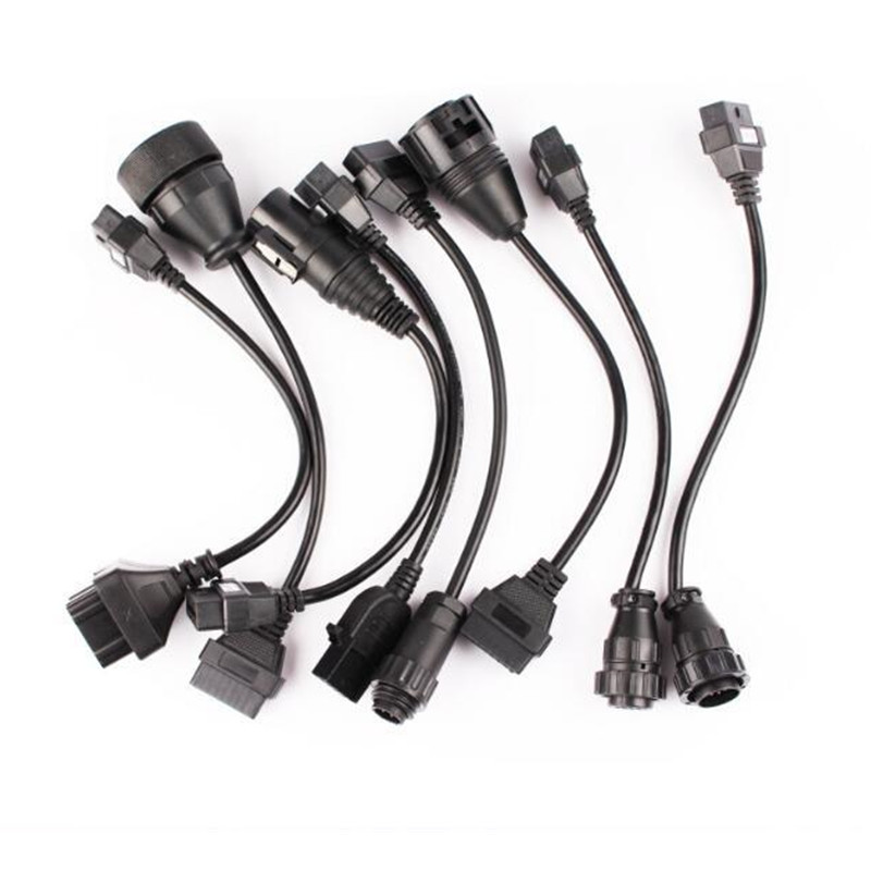 8pcs Full Set OBD2 Truck Cables Adapter Connector For Autocom CDP DS150E TCS Truck Diagnostic Cables