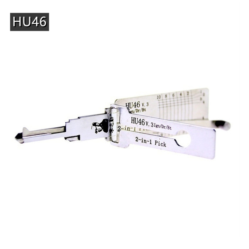 Lishi HU46 V.3 2 in 1 Decoder and Pick Automotive Locksmith Tools for Opel and Buick Lock Pick Tool