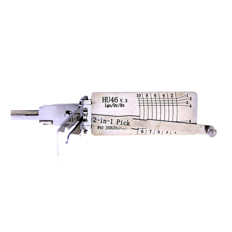 Lishi HU46 V.3 2 in 1 Decoder and Pick Automotive Locksmith Tools for Opel and Buick Lock Pick Tool