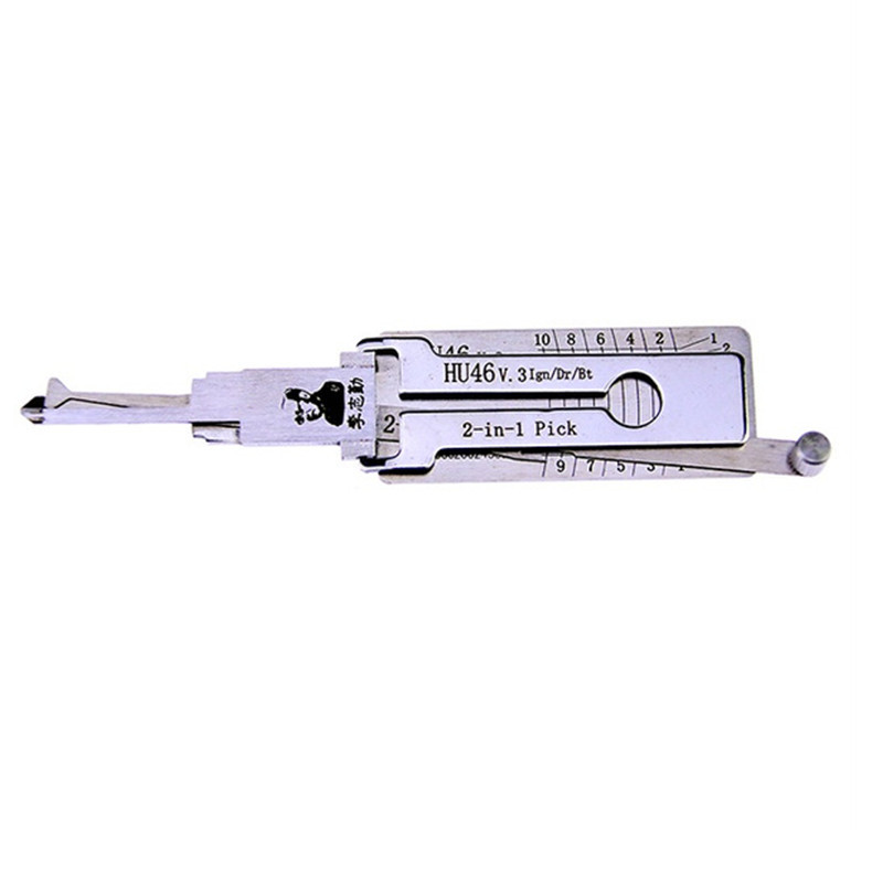 Lishi HU46 V.3 2 in 1 Decoder and Pick Automotive Locksmith Tools for Opel and Buick Lock Pick Tool