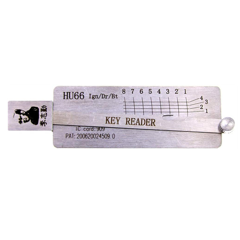 Lishi HU66 Decoder HU66 Key Reader HU66 Lock Pick Set Automotive Locksmith Tools