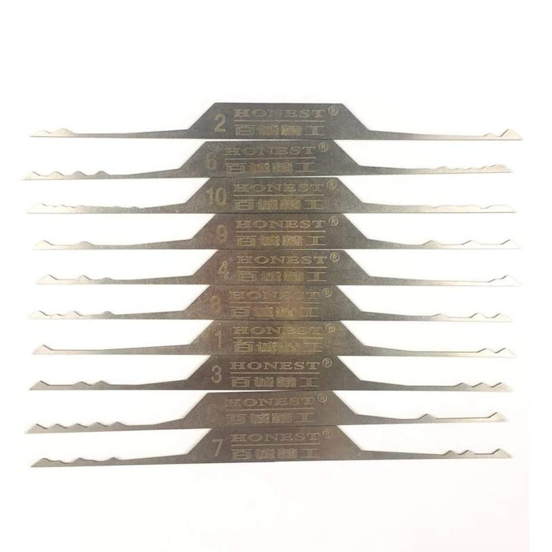 17pcs Double-end Rake Lock Pick Set Civil Lock Pick Tool Locksmith Tools