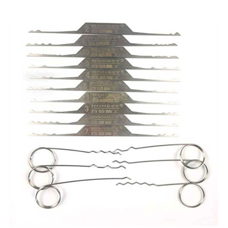 17pcs Double-end Rake Lock Pick Set Civil Lock Pick Tool Locksmith Tools