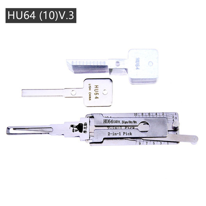 Lishi HU64 Mercedes Pick Decoder 2 in 1 Lockpick Locksmith Tools Door Lock Opener for Benz, Chrysler, Maybach, Lauren, Carlson
