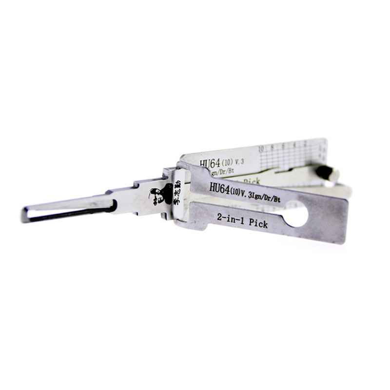 Lishi HU64 Mercedes Pick Decoder 2 in 1 Lockpick Locksmith Tools Door Lock Opener for Benz, Chrysler, Maybach, Lauren, Carlson