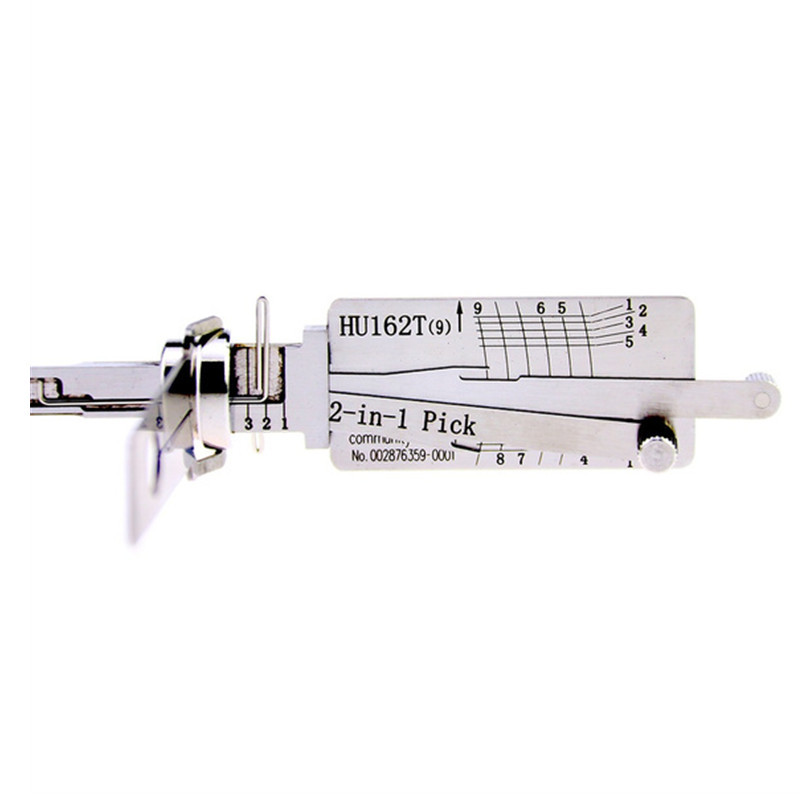 Lishi HU162T(9) Decoder and Auto Pick 2 in 1 Lock Pick Tool for New VW/New Skoda 2016/9-Cut