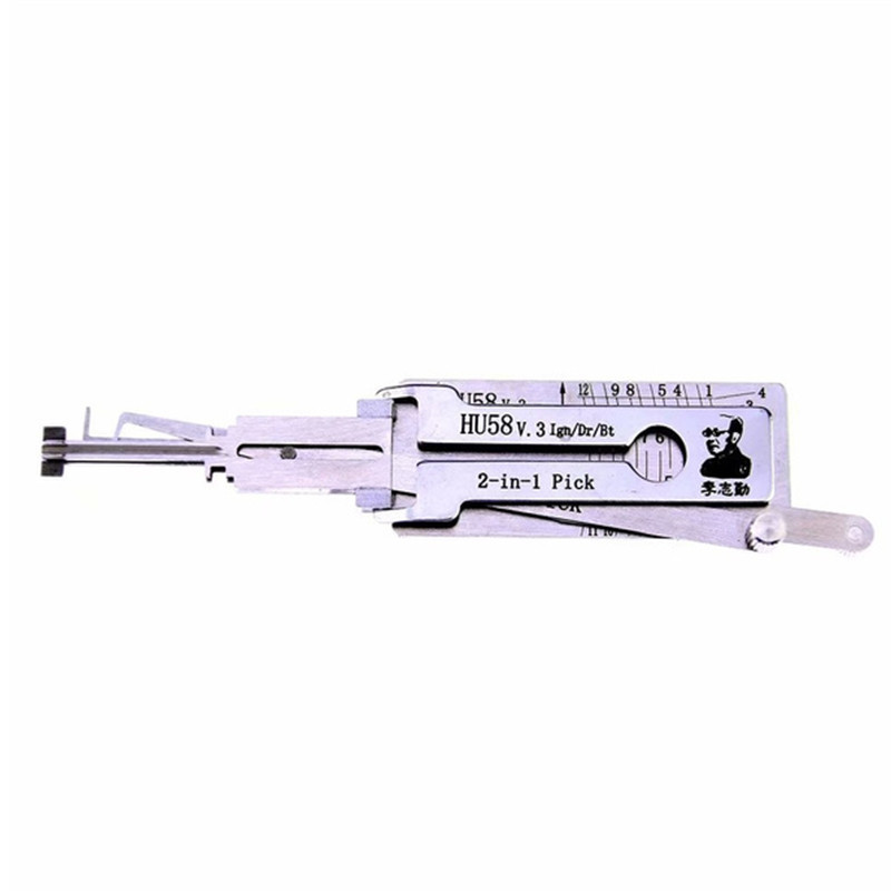Lishi HU58 V.3 2 in 1 Lock Pick and Key Decoder Tools for Old BMW Auto Locksmith Tools