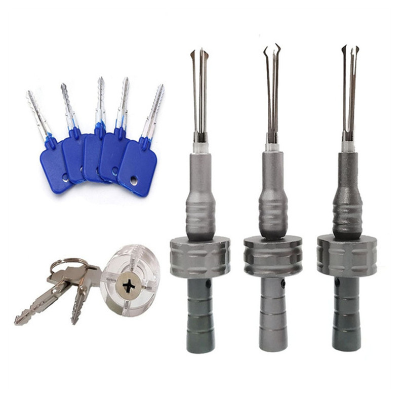 3pcs Cross Lock Quick Opening Tool Adjustable (Φ6.0mm/Φ6.5mm/Φ7.0mm) with Transparent Cross Lock and 5pcs Cross Keys