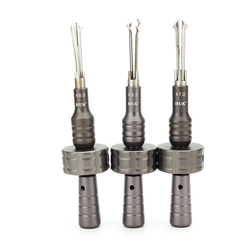 3Pcs HUK Cross Lock Pick Set Stainless Steel Cross Lock Pick Tool with Cross-shaped Practice Padlock Cross Lock with Keys